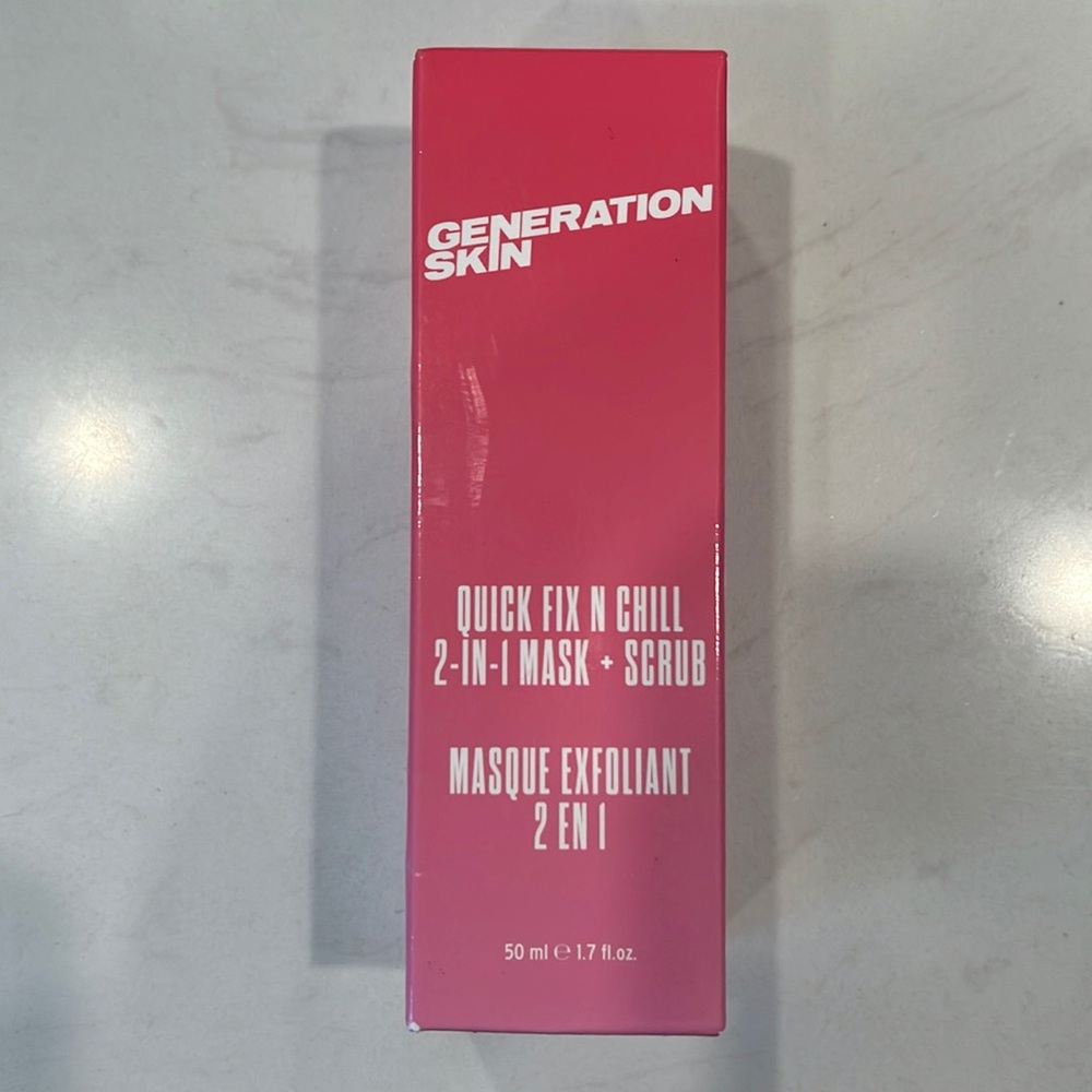 New in box generation skin 2 in 1 mask + scrub